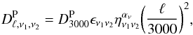 \appendix \setcounter{section}{1} \begin{equation} D_{\ell,\nu_{1},\nu_{2}}^{\textrm{P}}=D_{3000}^{\textrm{P}}\epsilon_{\nu_{1}\nu_{2}}\eta_{\nu_{1}\nu_{2}}^{\alpha_{\nu}}\bigg(\frac{\ell}{3000}\bigg)^2, \end{equation}