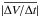 \hbox{$|\overline{\Delta V/\Delta t}|$}