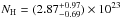 \hbox{$N_{\rm H}=(2.87^{+0.97}_{-0.69})\times10^{23}$}