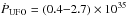 \hbox{$\rm \dot {\it P}_{\rm UFO}=(0.4{-}2.7)\times10^{35}$}