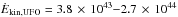 \hbox{$\rm \dot {\it E}_{kin,UFO}=3.8\,\times\, 10^{43}{-}2.7\,\times\, 10^{44}$}