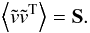 \appendix \setcounter{section}{1} \begin{eqnarray} \left\langle \tilde{v}\tilde{v}^{\rm T} \right\rangle = \textbf{S}. \end{eqnarray}