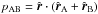 \hbox{$p_{\rm AB}=\hat{{\vec r}}\cdot(\hat{{\vec r}}_{\rm A}+ \hat{{\vec r}}_{\rm B})$}