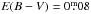 \hbox{$E(B-V) = 0\fm08$}