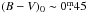 \hbox{$(B-V)_0 \sim 0\fm45$}