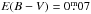 \hbox{$E(B-V) = 0\fm07$}