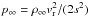 \hbox{$p_\infty=\rho_\infty v_{\rm r}^2/(2s^2)$}