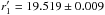 \hbox{$r'_1=19.519\pm0.009$}
