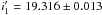 \hbox{$i'_1=19.316\pm0.013$}