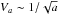 \hbox{$V_{a} \sim1/\sqrt{a}$}