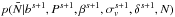 \hbox{$p(\bar{N} | b^{s+1},P^{s+1}, \beta^{s+1},\sigma_v^{s+1},\delta^{s+1},N)$}