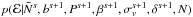 \hbox{$p(\E | \bar{N}^s,b^{s+1},P^{s+1}, \beta^{s+1},\sigma_v^{s+1},\delta^{s+1},N)$}