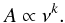 \begin{eqnarray} A\propto \nu^{k}. \end{eqnarray}