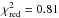 \hbox{$\chi_{\rm red}^2 = 0.81$}