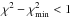 \hbox{$\chi^2 - \chi_{\rm min}^2 < 1$}