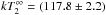 \hbox{$kT_2^\infty=(117.8\pm2.2)$}
