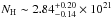\hbox{$\nh\sim2.84_{-0.14}^{+0.20}\times10^{21}$}
