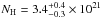 \hbox{$\nh=3.4^{+0.4}_{-0.3}\times10^{21}$}