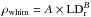 \hbox{$\rho_{\rm whim} = A\times \mathrm{LD}_{\rm r}^{B}$}