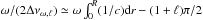 \hbox{$\omega/(2\Delta\nu_{\omega,\ell}) \simeq \omega \int_0^R (1/c) {\rm d}r -(1+\ell) \pi/2 \,$}