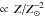 \hbox{$\,\propto\,{Z/Z}_\odot^{-2}$}