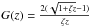 \hbox{$G(z) = \frac{2(\sqrt{1+\zeta z}-1)}{\zeta z}$}