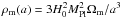 \hbox{$\rho_{\rm m}(a) = 3H_0^2M_{\rm Pl}^2\Omega_{\rm m}/a^3$}