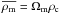 \hbox{$\overline{\rho_{\rm m}} = \Omega_{\rm m} \rho_{\rm c}$}