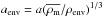\hbox{$a_{\rm env} = a(\overline{\rho_{\rm m}}/\rho_{\rm env})^{1/3}$}