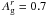 \hbox{$A_{\rm g}^r=0.7$}