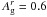 \hbox{$A_{\rm g}^r=0.6$}