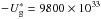 \hbox{$-U_{\rm g}^* = 9800\times10^{33}$}