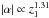 \hbox{$|\alpha|\propto z^{1.31}_1$}