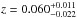 \hbox{$z = 0.060^{+0.011}_{-0.022}$}