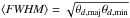 \hbox{$\langle\textit{FWHM}\rangle = \sqrt{\theta_{{d,\rm maj}} \theta_{{d,\rm min}}}$}