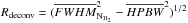 \hbox{$R_{\rm deconv} = (\overline{FWHM}^2_{\rm N_{H_2}} - \overline{HPBW}^2)^{1/2}$}