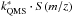 \hbox{$k^{*}_{\rm QMS} \cdot S (m/z)$}