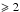 \hbox{$\geqslant2$}