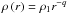 \hbox{$ \rho \left({r}\right) = \rho_1 {r}^{-q} $}