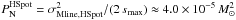 \hbox{$P^{\rm HSpot}_{\rm N} = \sigma_{\rm Mline, HSpot}^2/(2\, s_{\rm max}) \approx 4.0\times 10^{-5}\, M_\odot ^2$}