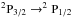 \hbox{$\rm{{^2P_{3/2}\to^2P_{1/2}}}$}