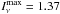 \hbox{$I^\mathrm{max}_\nu=1.37$}