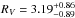 \hbox{$R_V=3.19^{+0.86}_{-0.89}$}