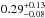 \hbox{$\rm 0.29^{+0.13}_{-0.08}$}