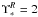 \hbox{$\Upsilon_{*}^{R}=2$}