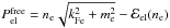 \hbox{$P_{\rm el}^{\rm free}=\rnum_{\rm e}\sqrt{k_{\rm Fe}^{2}+m_{\rm e}^{2}}- {\cal E}_{\rm el}(\rnum_{\rm e})$}