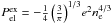 \hbox{$P_{\rm el}^{\rm ex}= -\frac{1}{4}\left(\frac{3}{\pi}\right)^{1/3} \!e^2 \rnum_{\rm e}^{4/3}$}