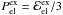 \hbox{$P_{\rm el}^{\rm ex}= {\cal E}_{\rm el}^{\rm ex}/3$}