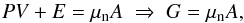 \appendix \setcounter{section}{2} \begin{equation} PV + E = \mu_{\rm n} A \;\Rightarrow\; G = \mu_{\rm n} A, \label{eq30} \end{equation}