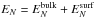 \hbox{$E_{N}= E_{N}^{\rm bulk} + E_{N}^{\rm surf}$}